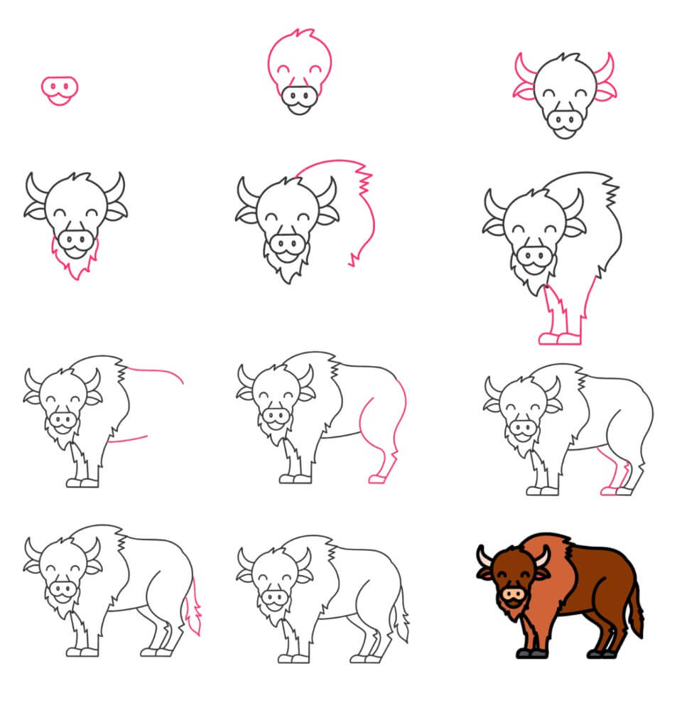 Bison idea (6) Drawing Ideas