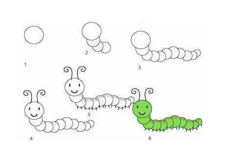 Caterpillar idea (11) Drawing Ideas