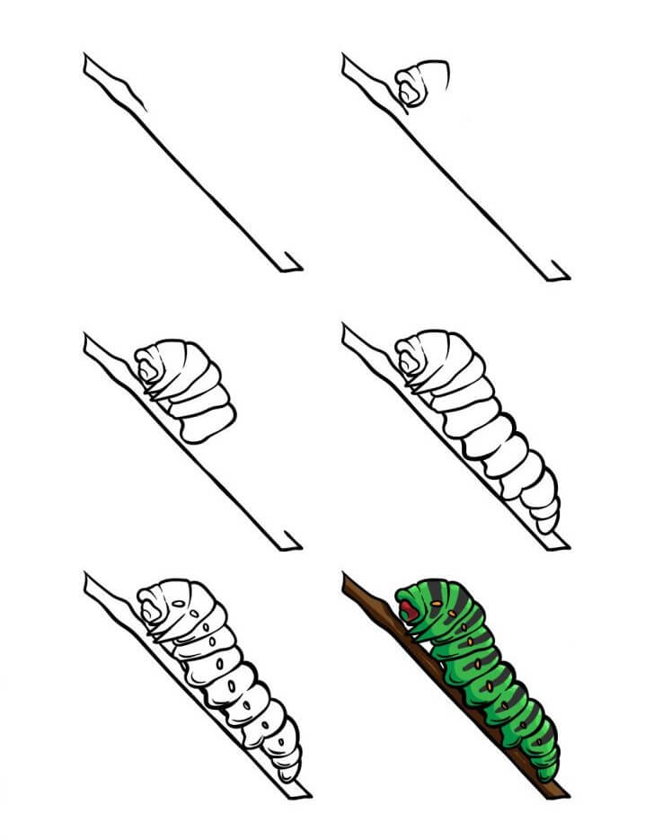 Caterpillar idea (12) Drawing Ideas