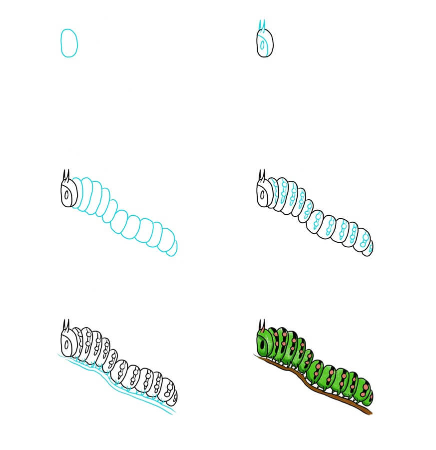 Caterpillar idea (14) Drawing Ideas