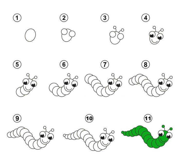 Caterpillar idea (3) Drawing Ideas