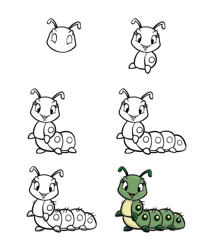 Caterpillar idea (4) Drawing Ideas