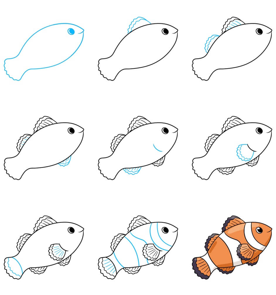 Clownfish Drawing Ideas