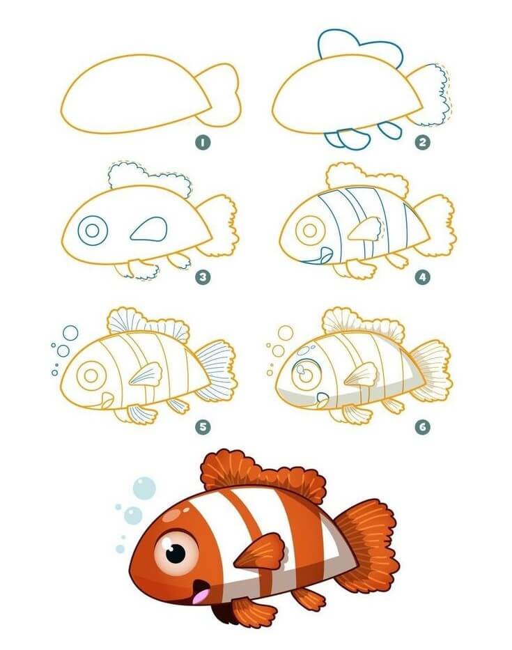 Clownfish idea (5) Drawing Ideas