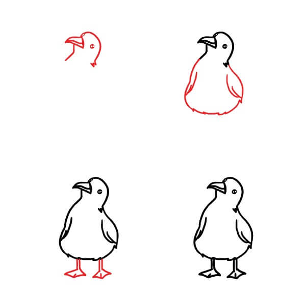 Cute Seagull Drawing Ideas