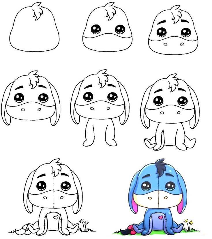 Eeyore cute Drawing Ideas