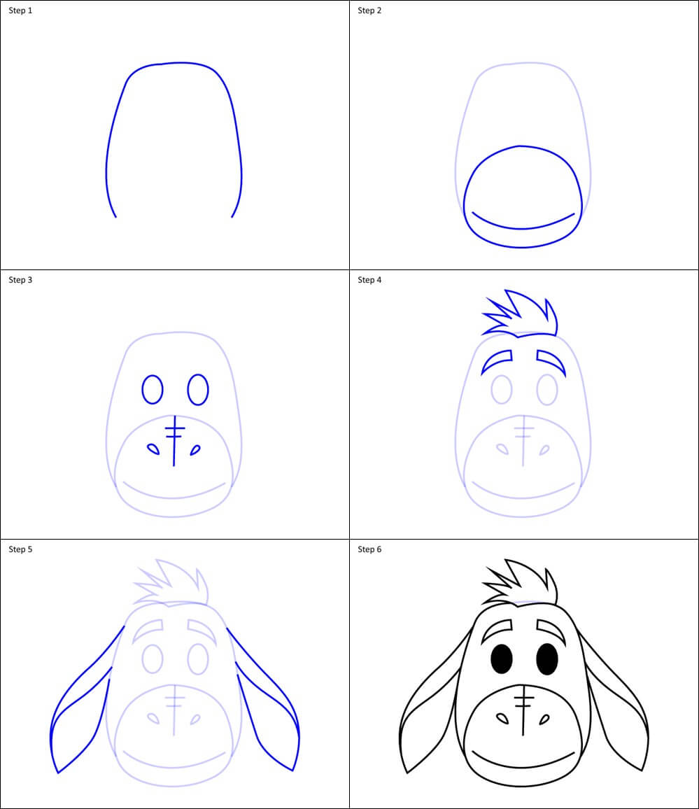 Eeyore simple Drawing Ideas