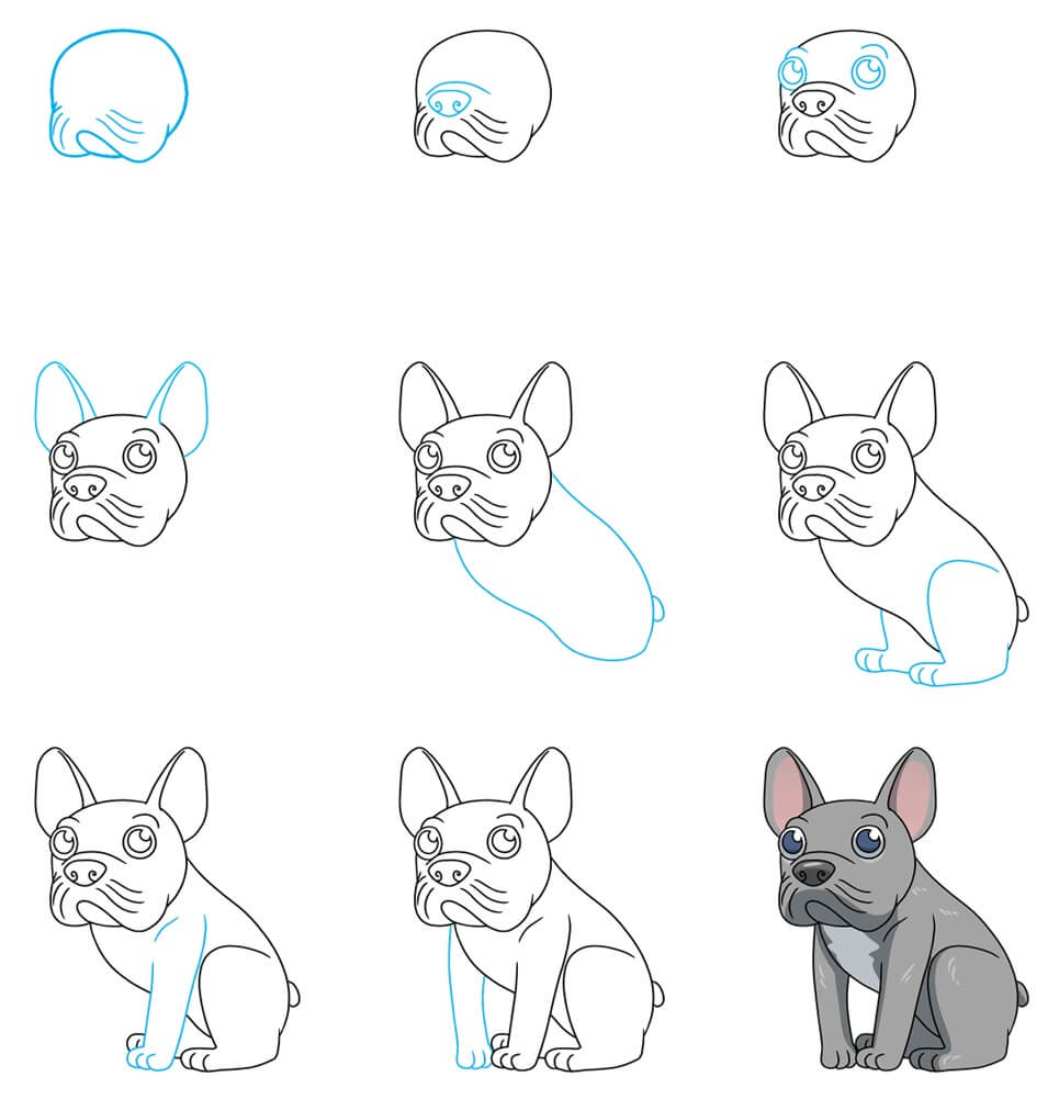 French Bulldog Drawing Ideas