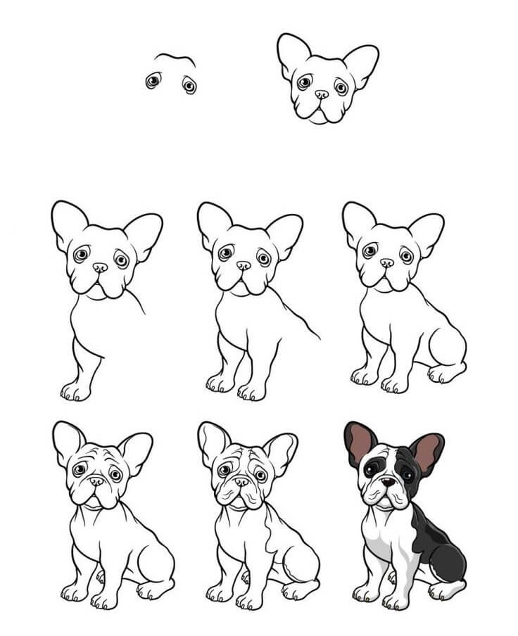 French Bulldog idea (7) Drawing Ideas