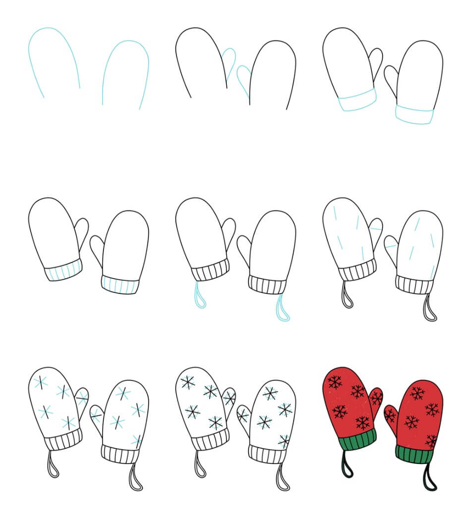 Mitten idea (12) Drawing Ideas