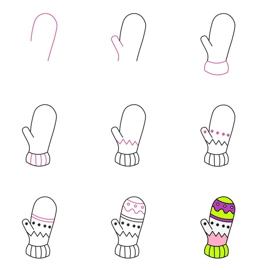 Mitten idea (14) Drawing Ideas