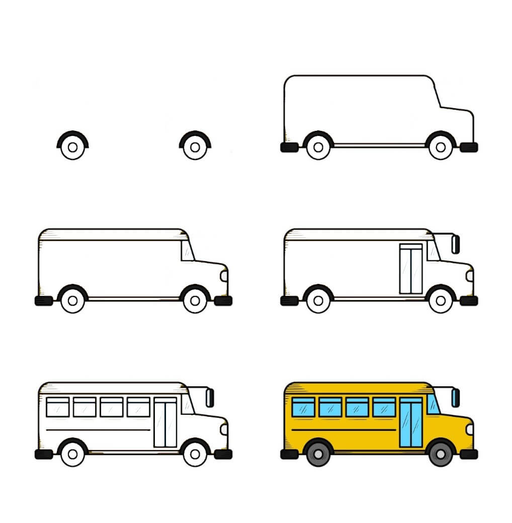 School Bus idea (1) Drawing Ideas