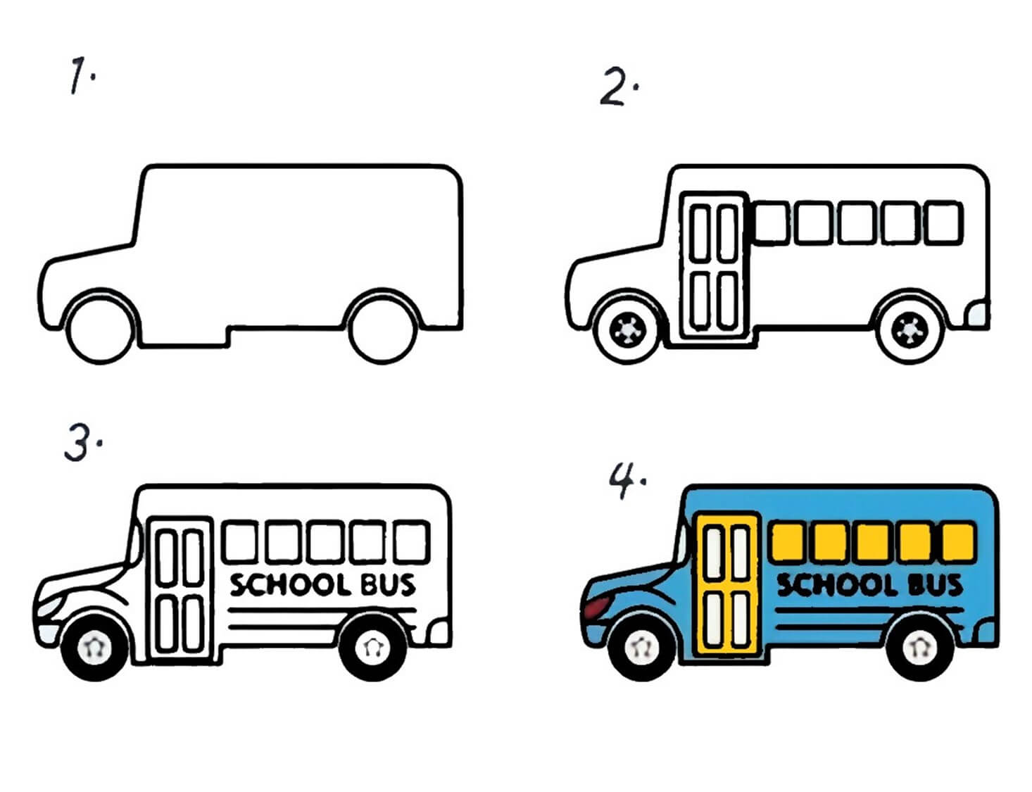 School Bus idea (13) Drawing Ideas