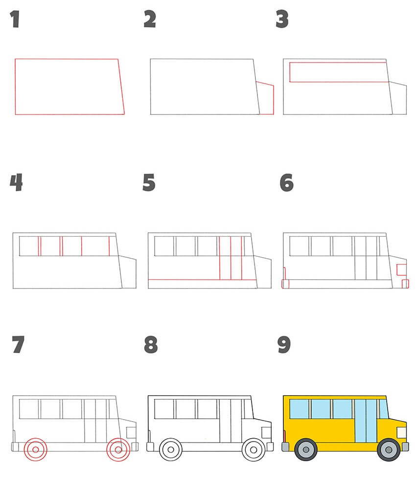 School Bus idea (2) Drawing Ideas