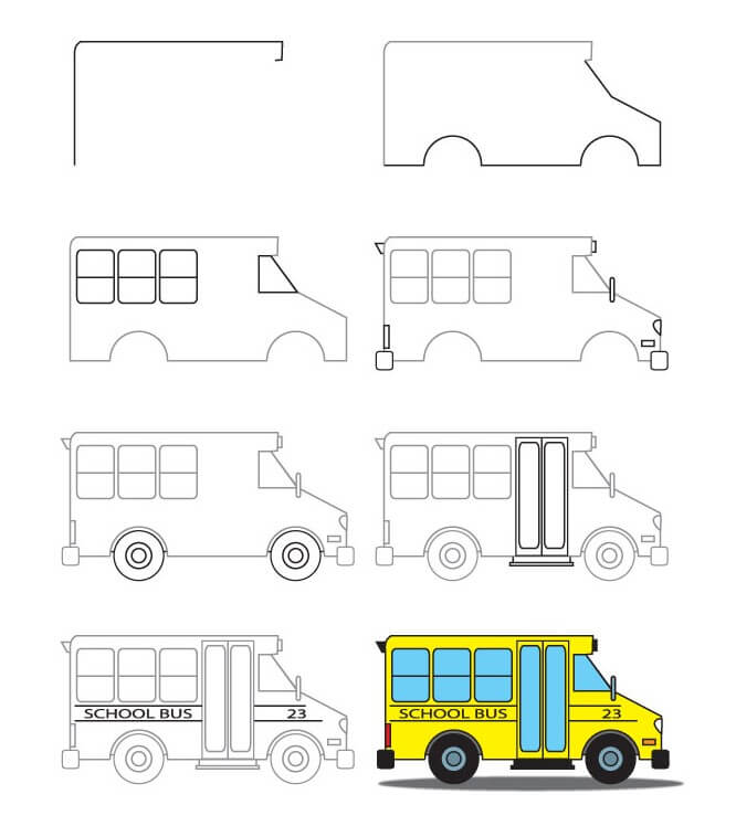 School Bus idea (3) Drawing Ideas