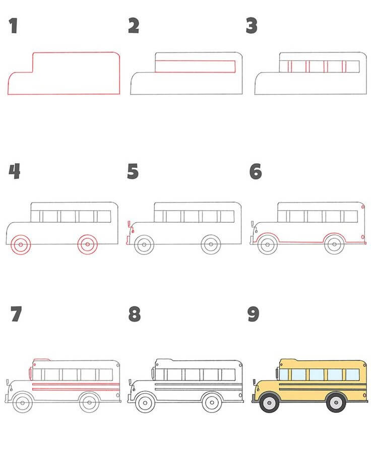 School Bus idea (4) Drawing Ideas