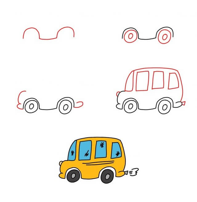 School Bus idea (9) Drawing Ideas