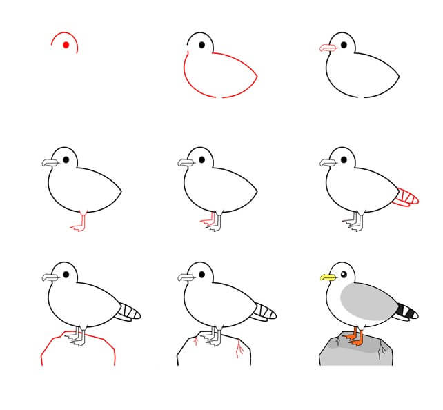 Seagull idea (6) Drawing Ideas