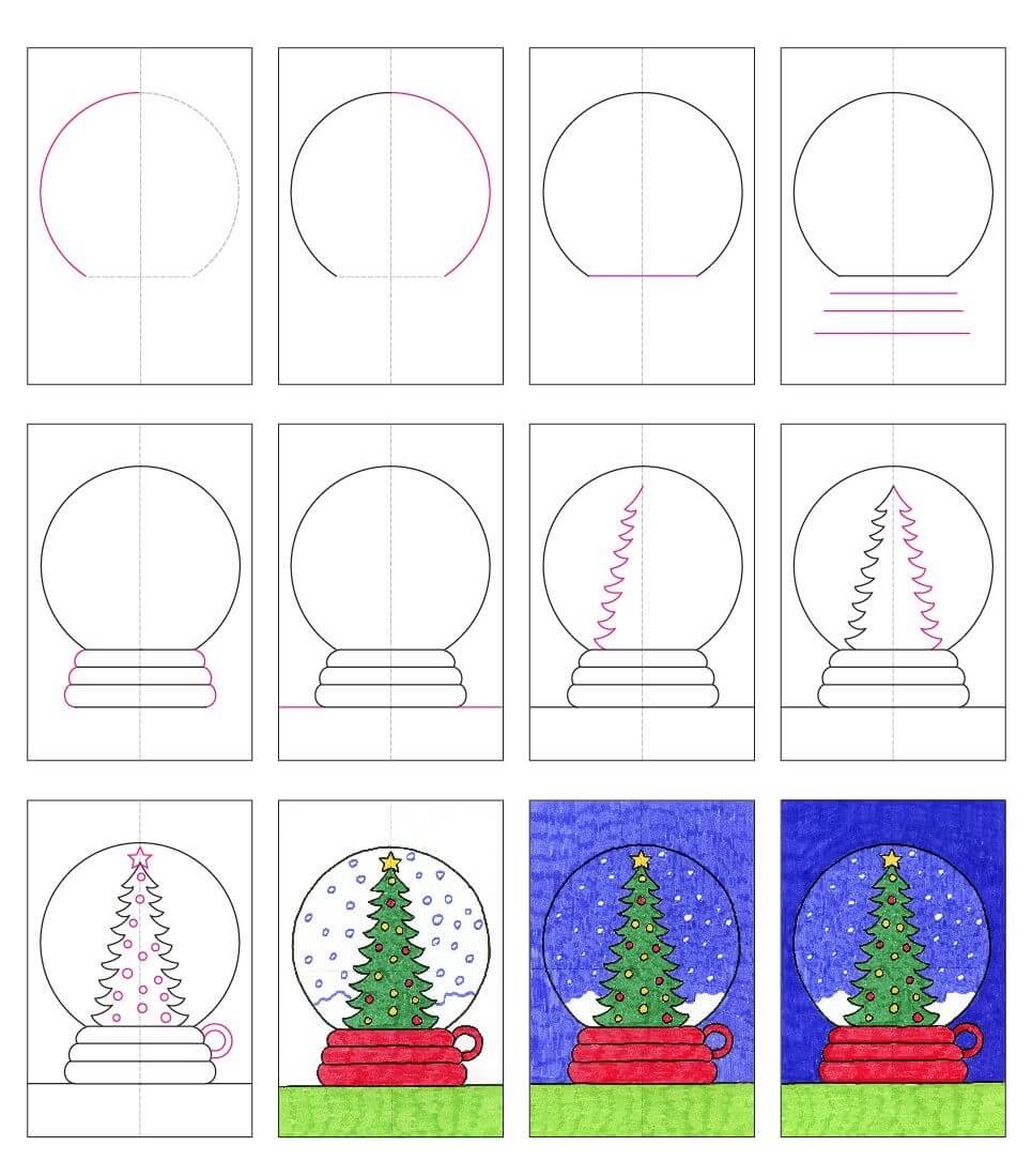 Snow Globe idea (10) Drawing Ideas