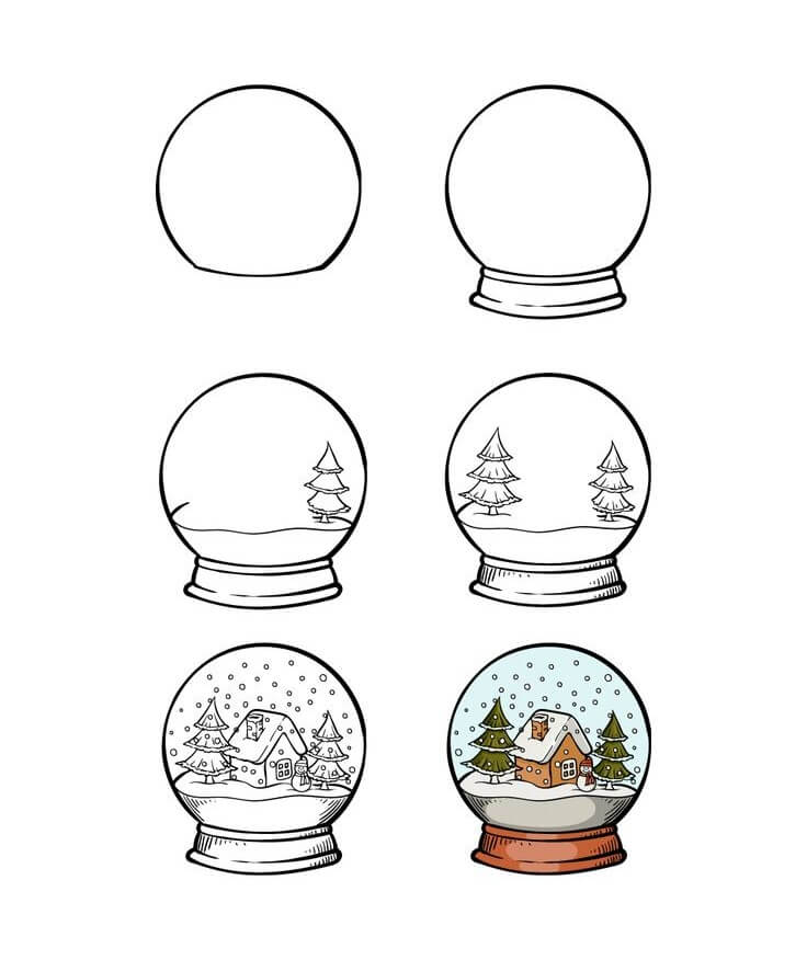 Snow Globe idea (2) Drawing Ideas