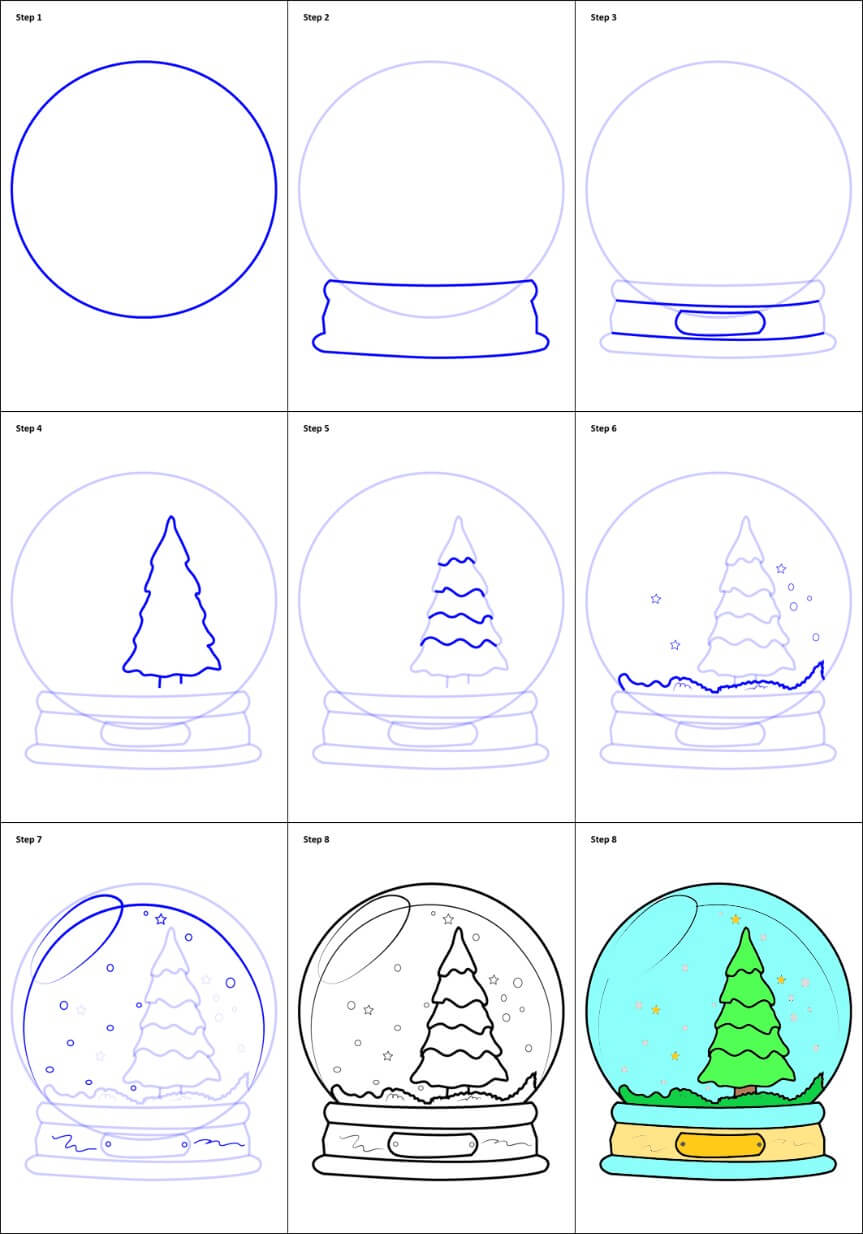 Snow Globe idea (3) Drawing Ideas