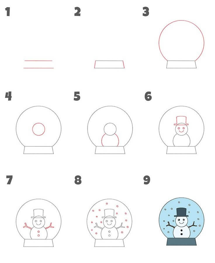 Snow Globe idea (4) Drawing Ideas