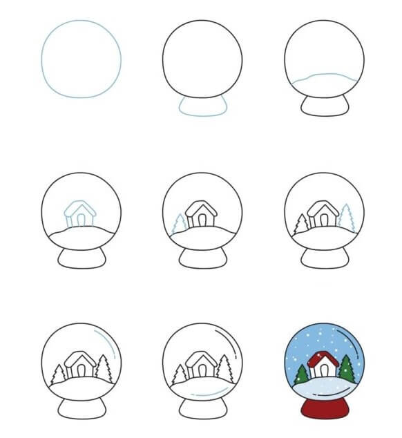 Snow Globe idea (5) Drawing Ideas