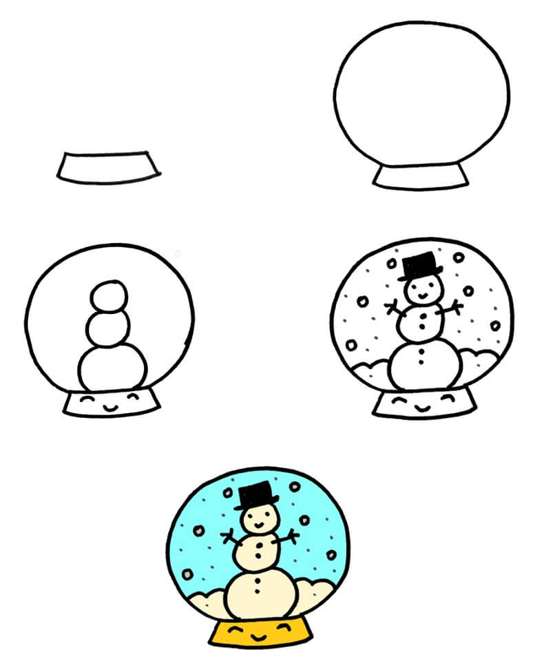 Snow Globe idea (6) Drawing Ideas