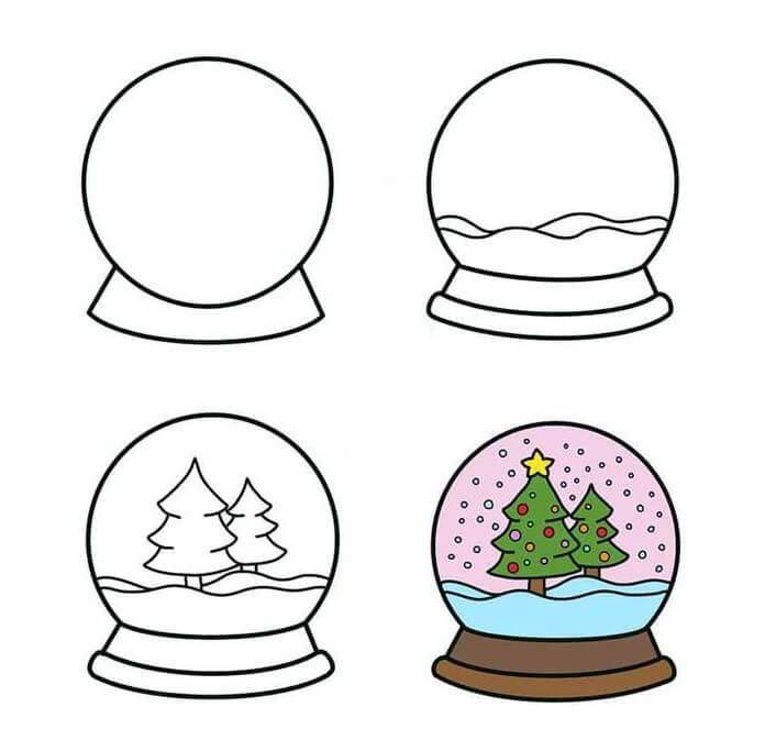 Snow Globe idea (7) Drawing Ideas