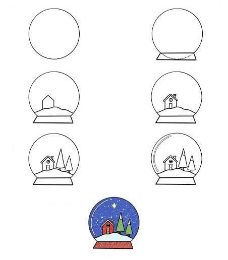 Snow Globe idea (8) Drawing Ideas