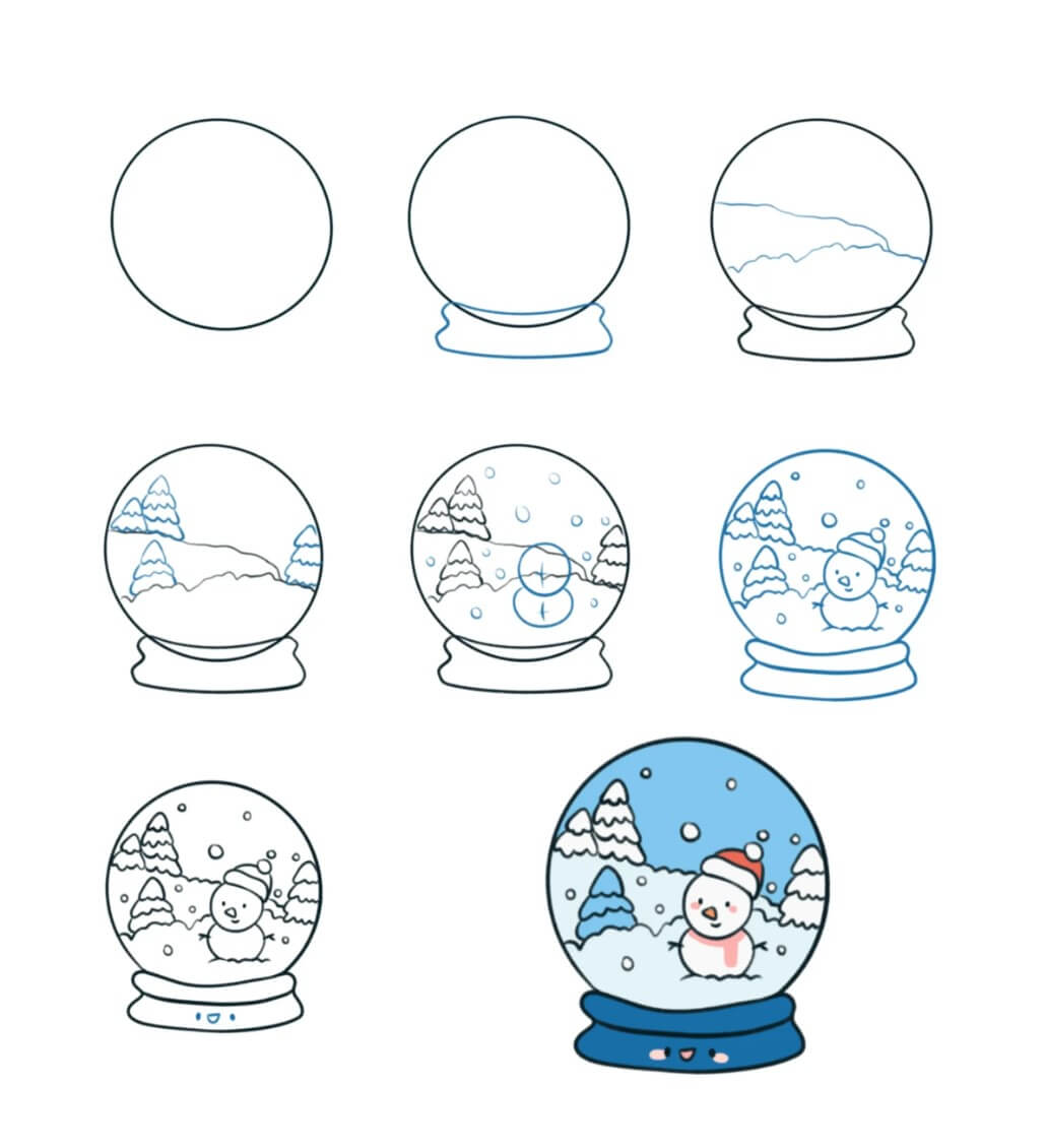 Snow Globe idea (9) Drawing Ideas