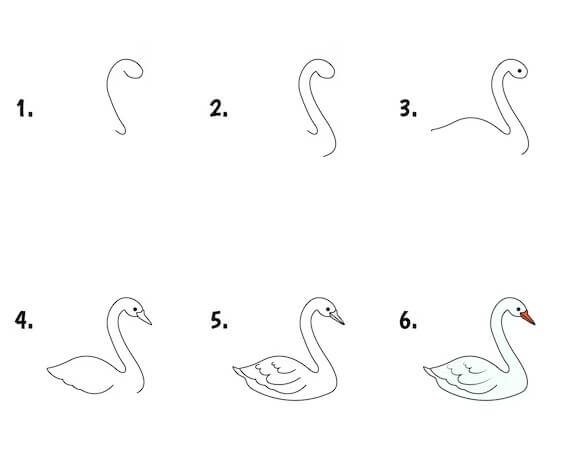 Swan idea (16) Drawing Ideas