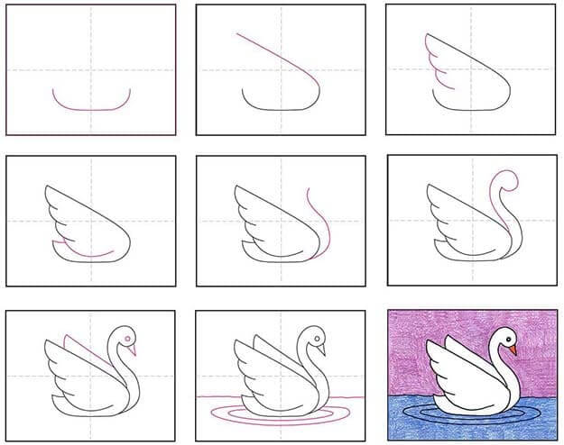 Swan idea (17) Drawing Ideas