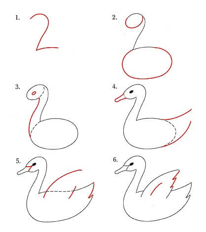 Swan idea (18) Drawing Ideas