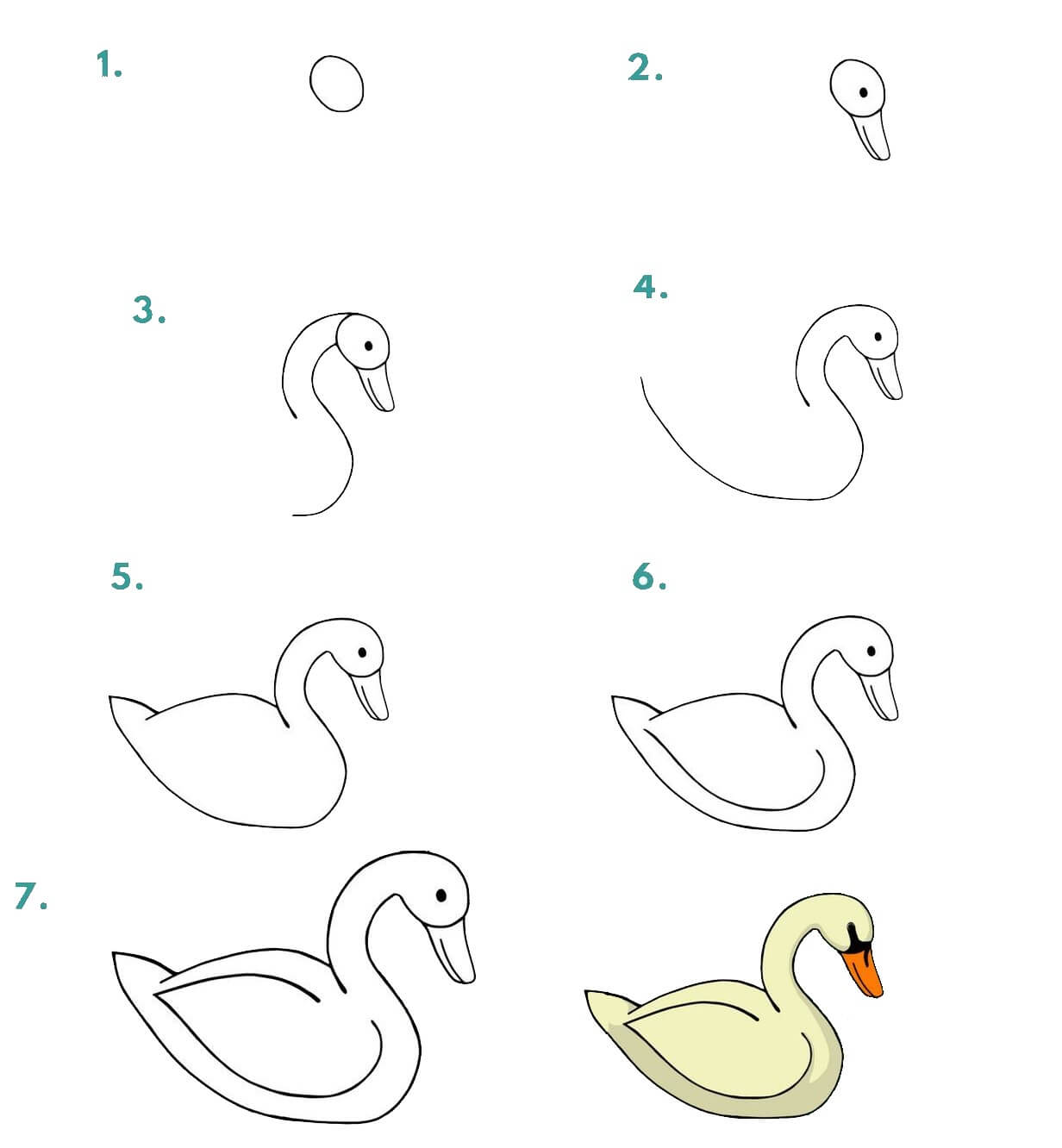 Swan idea (7) Drawing Ideas