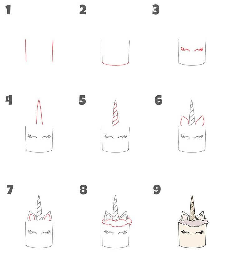 Unicorn Cake idea (1) Drawing Ideas