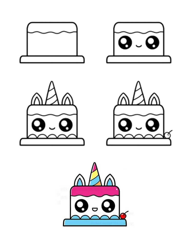 Unicorn Cake idea (6) Drawing Ideas