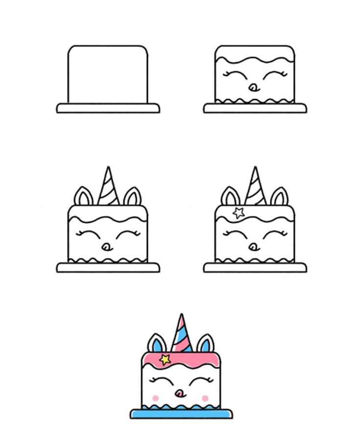 Unicorn Cake idea (7) Drawing Ideas