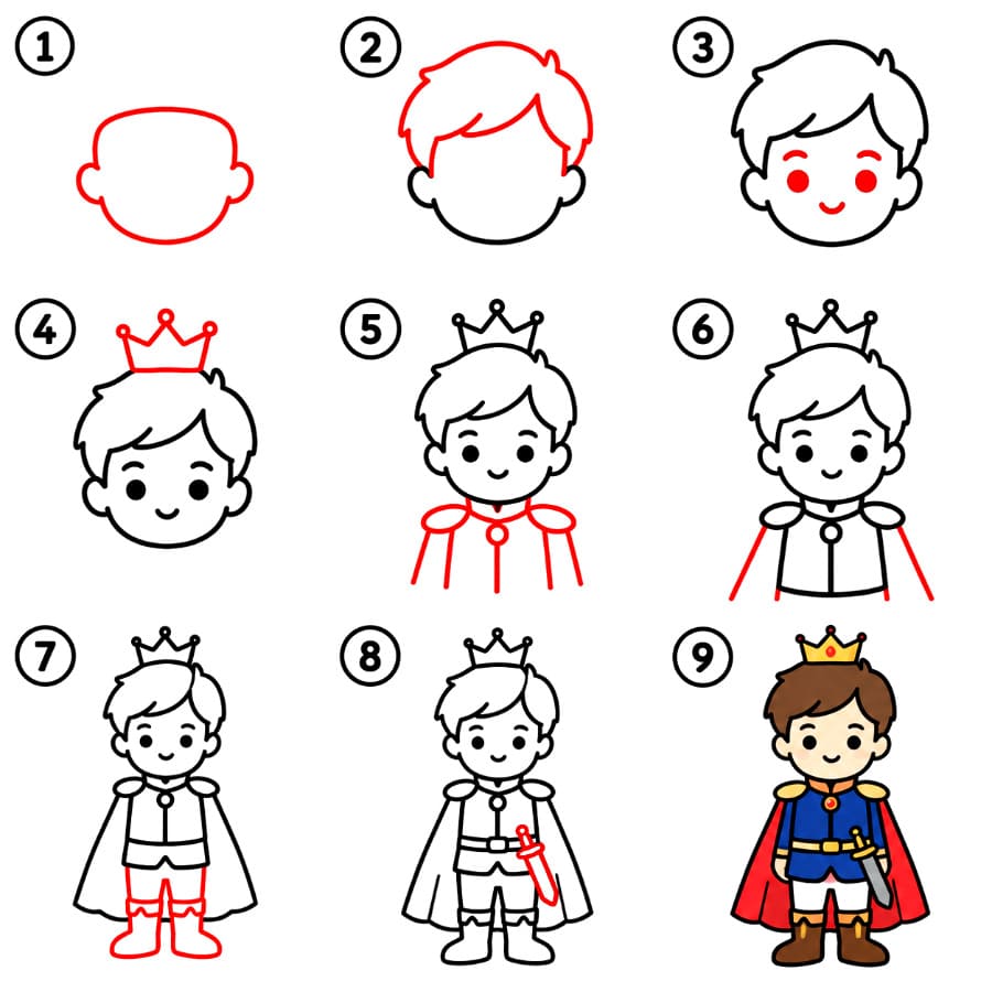 Printable Prince Drawing Ideas
