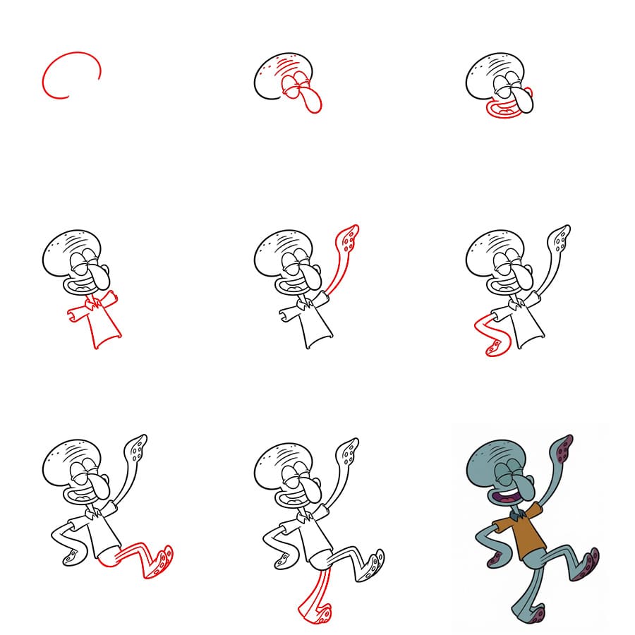 Squidward dances Drawing Ideas