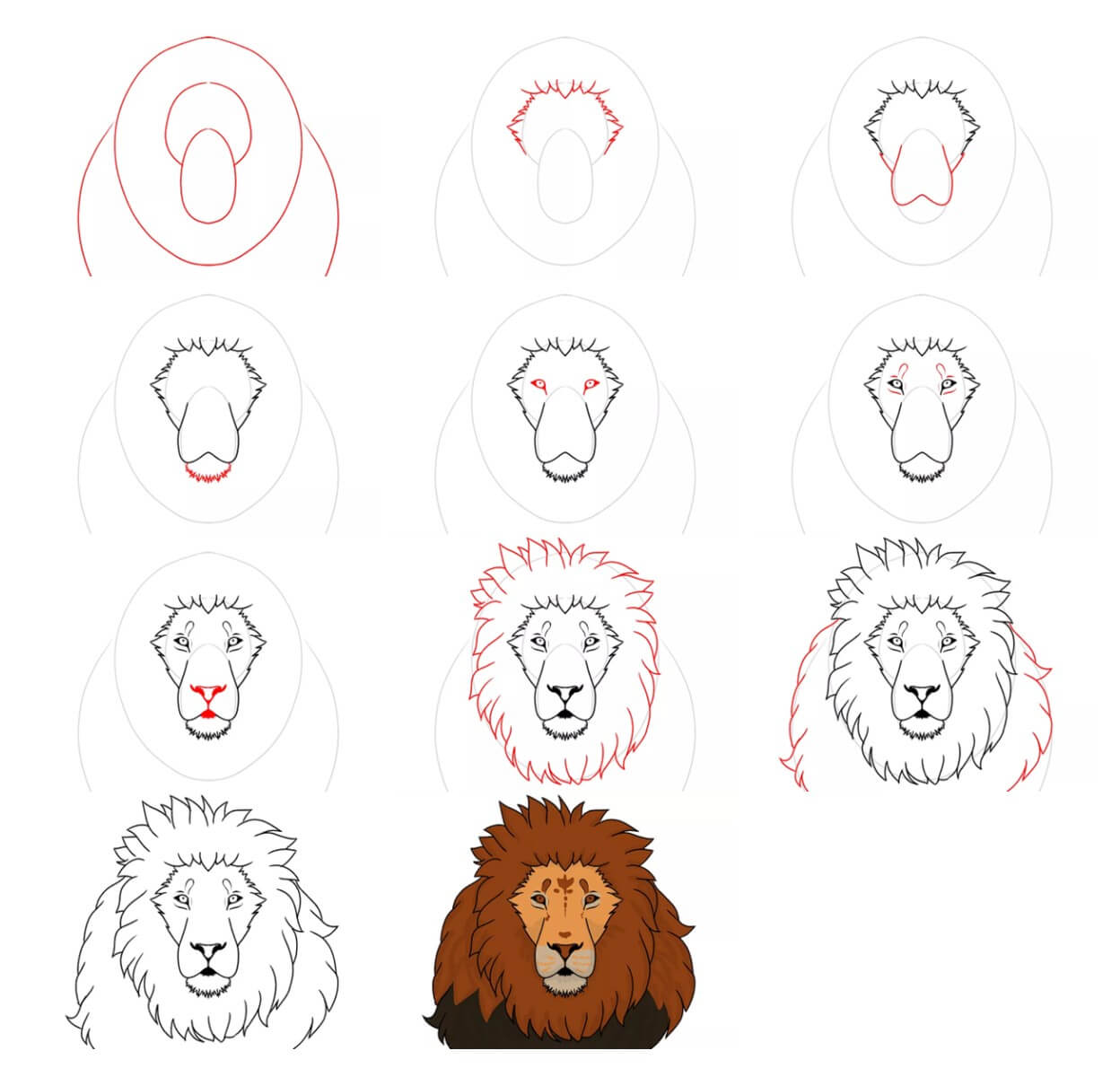 Lion Face idea (4) Drawing Ideas