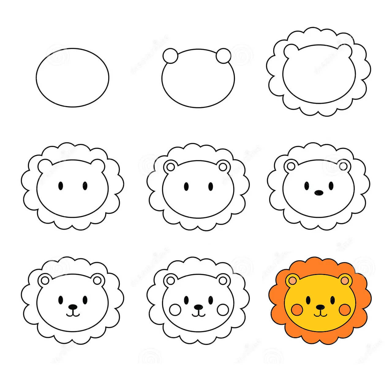 Lion Face idea (5) Drawing Ideas