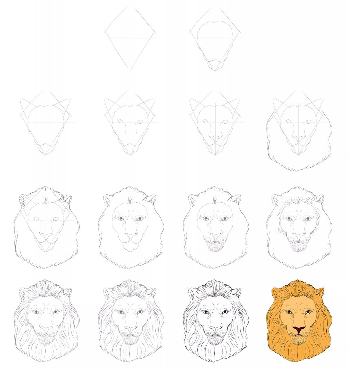 Lion Face idea (7) Drawing Ideas