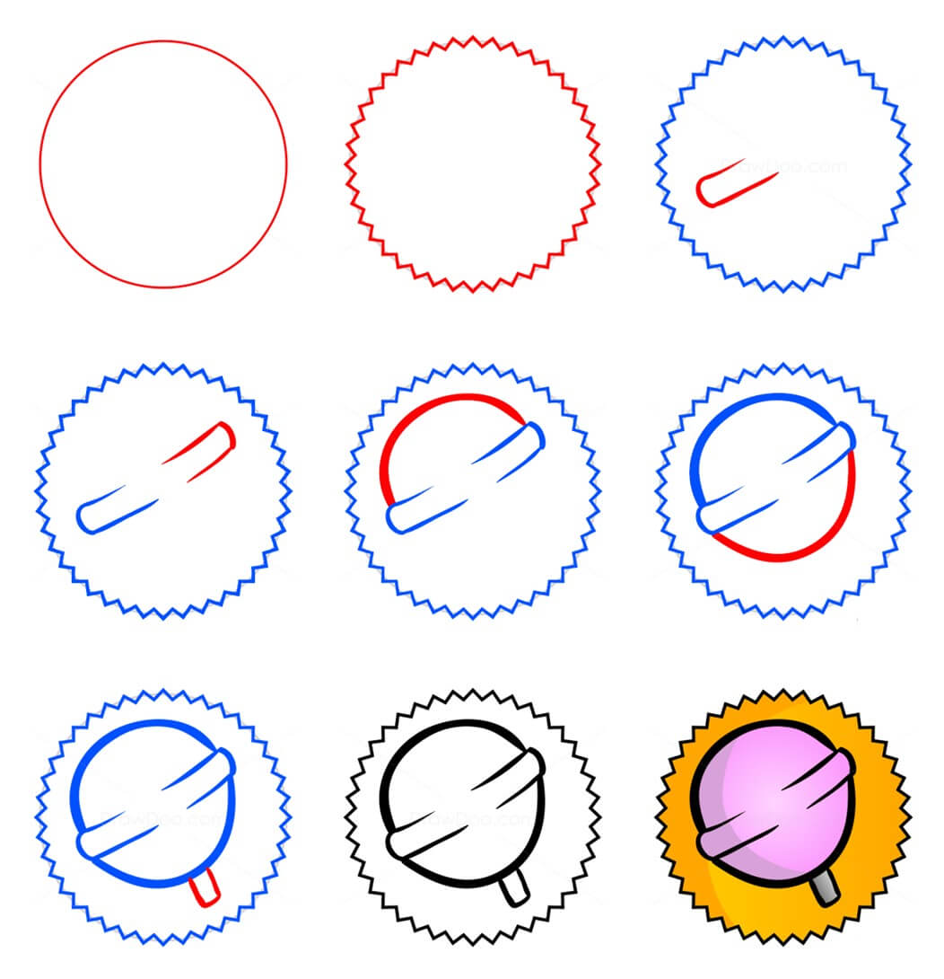 Lollipop Drawing Ideas