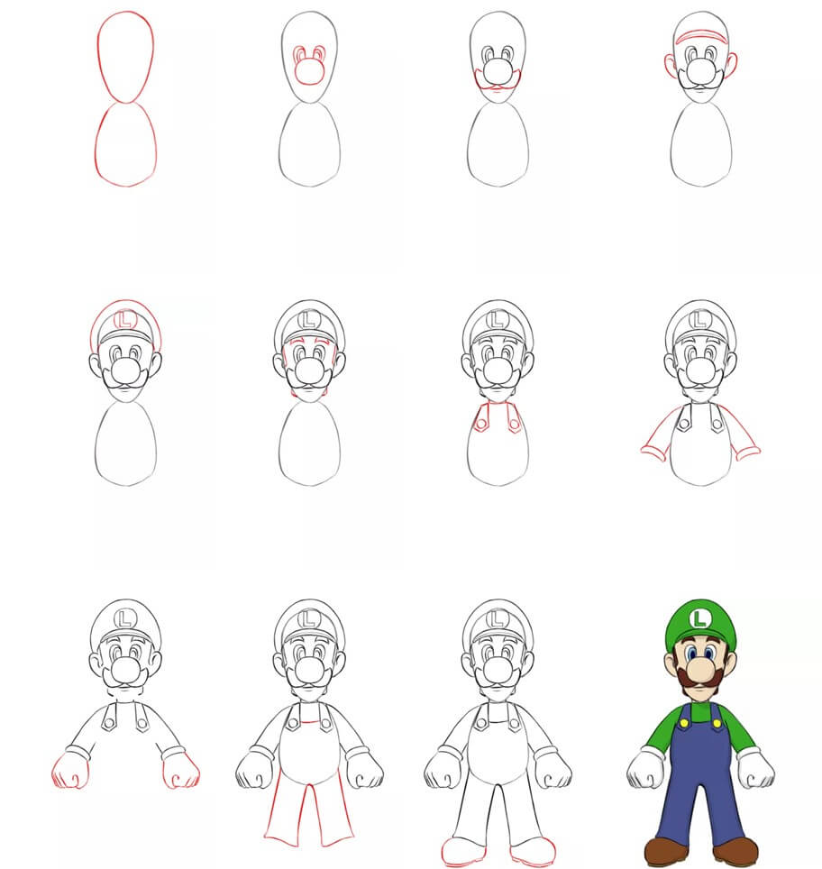 Luigi idea (11) Drawing Ideas