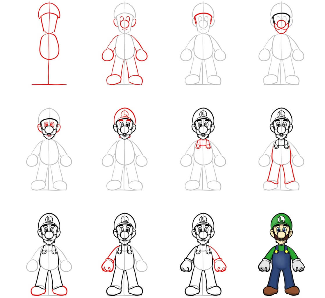 Luigi idea (12) Drawing Ideas