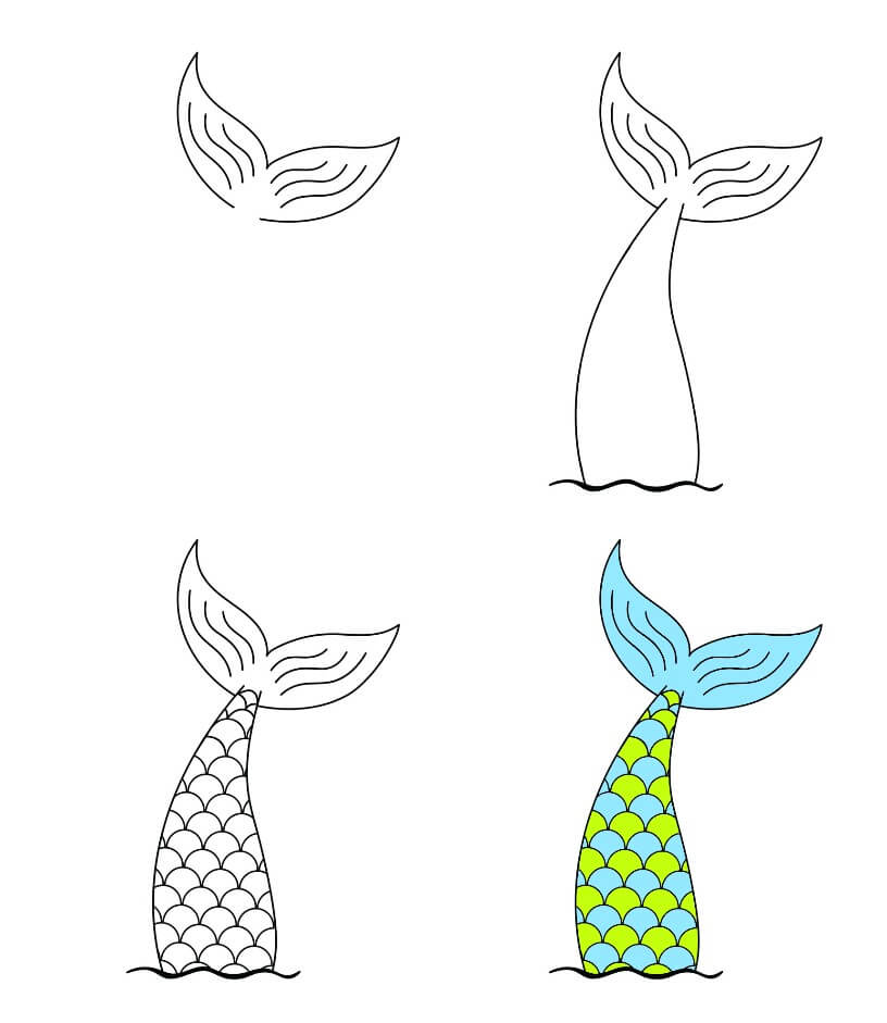 Mermaid Tail idea (5) Drawing Ideas