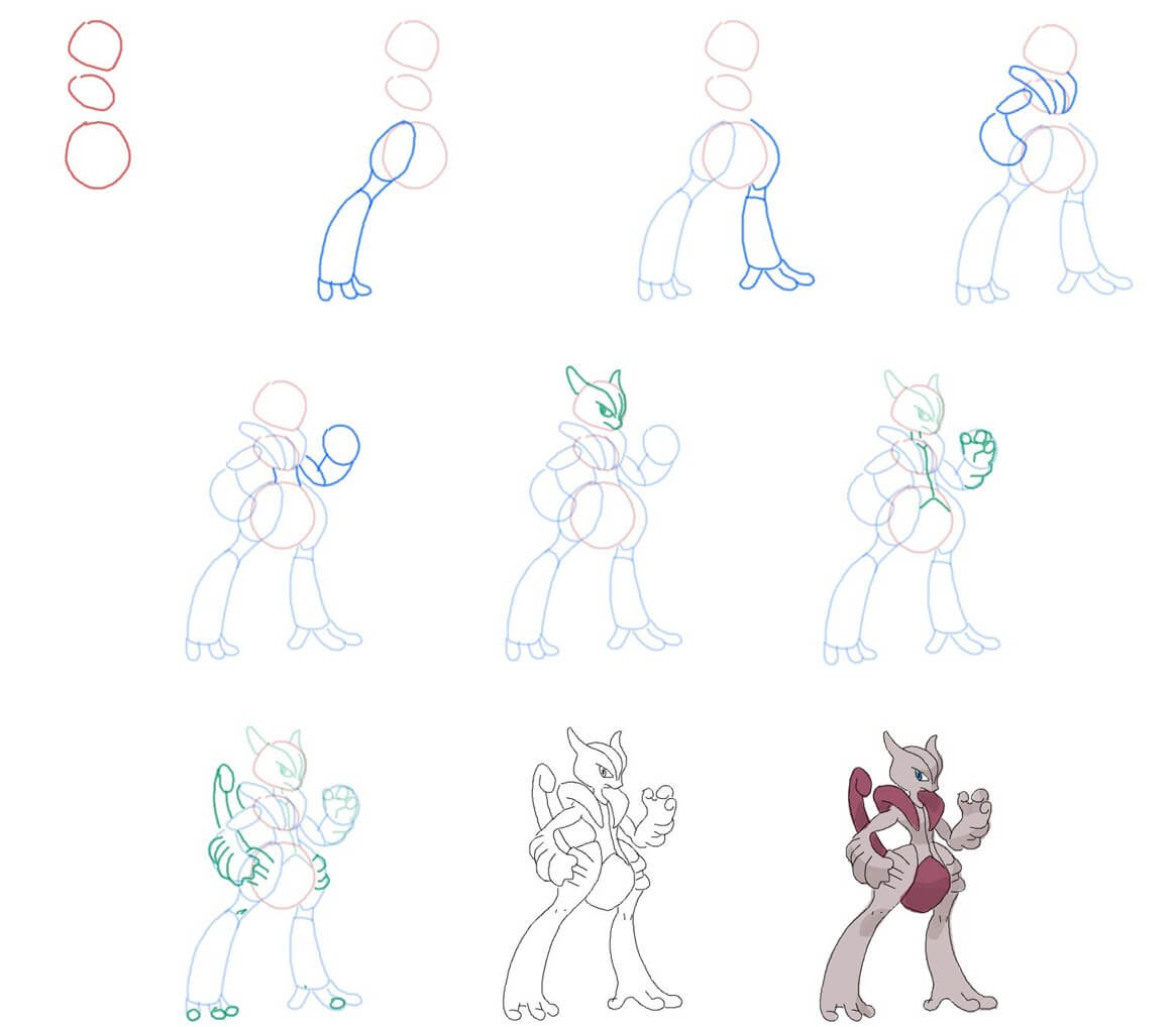 Mewtwo idea (11) Drawing Ideas