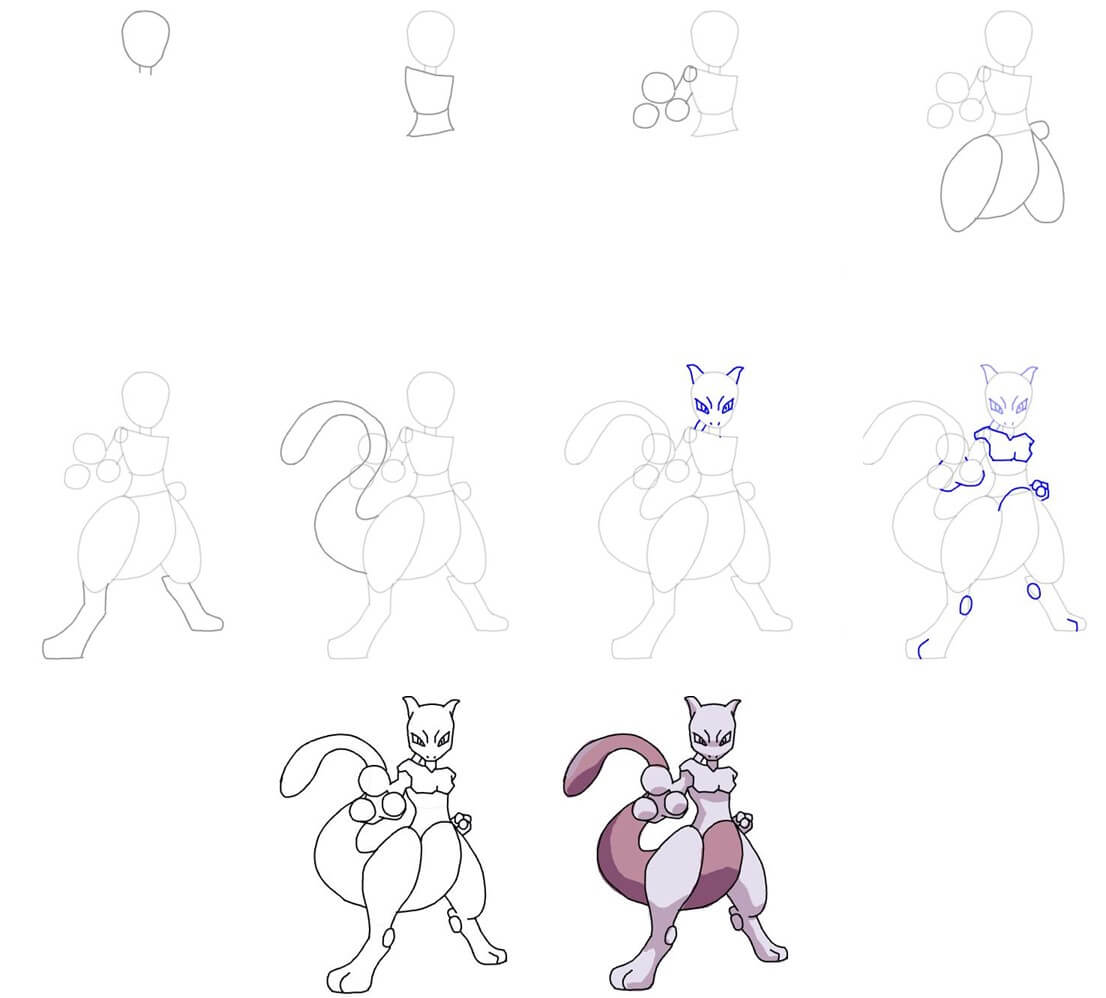 Mewtwo idea (7) Drawing Ideas