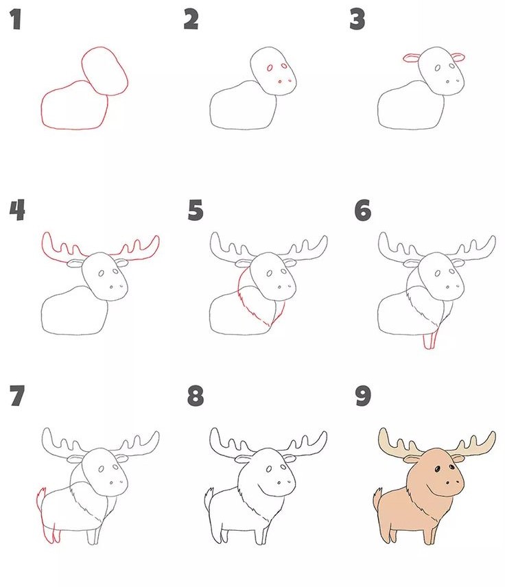 How to draw Moose idea (1)